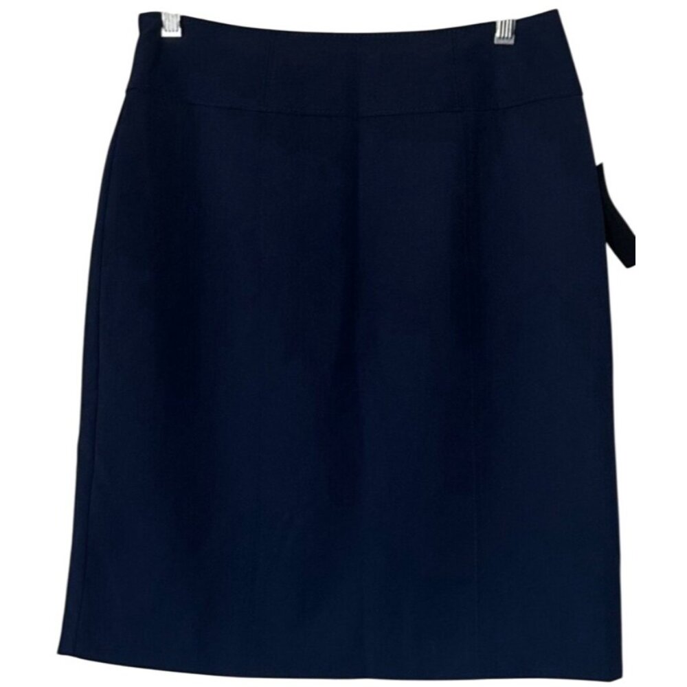Worthington Blue Pencil Skirt Knee Length Polyester Blend Women's Size 8 (NWT)